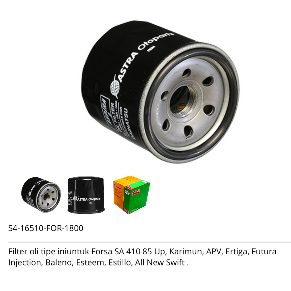 Jual FILTER OLI SUZUKI INJEKSI FUTURA APV / ERTIGA / KARIMUN / FORSA ...