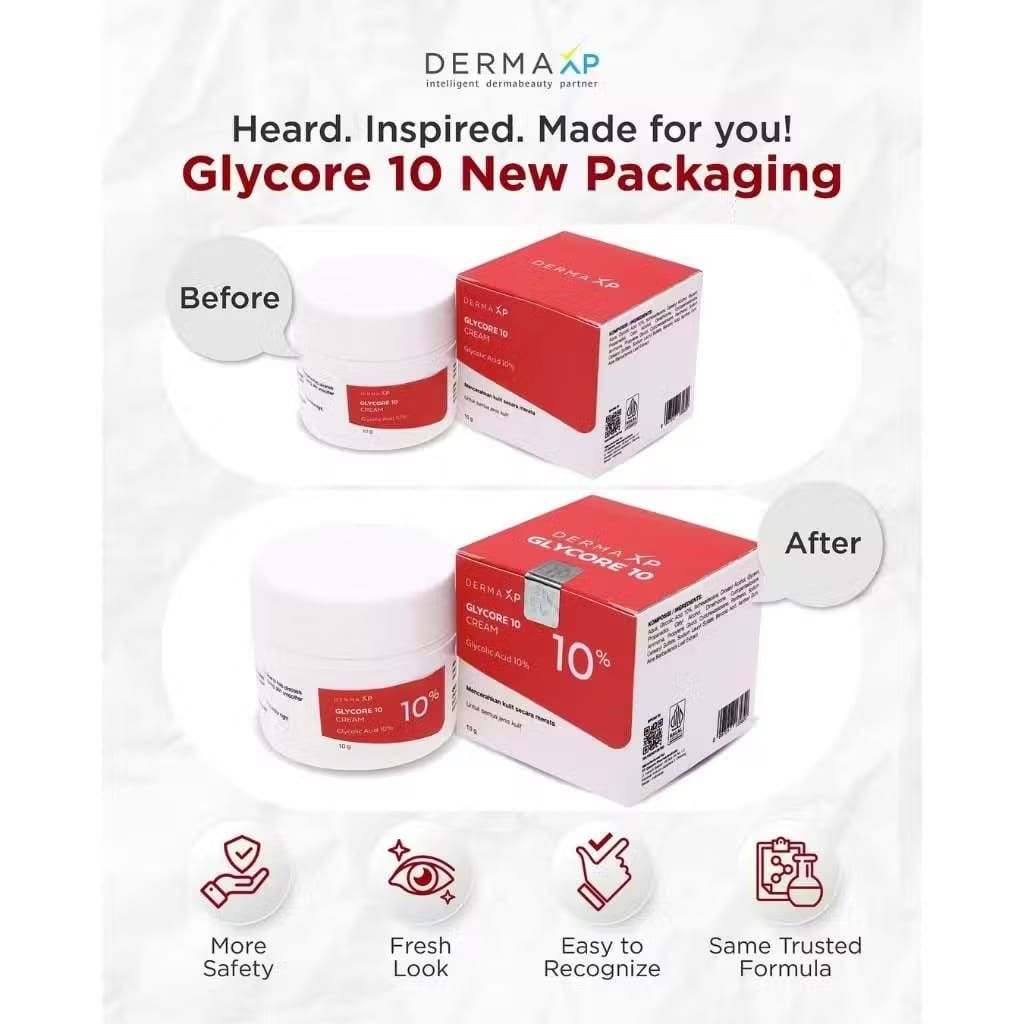 Jual Derma XP Glycore 8% & 10% Cream Isi 10 Gram Tube | Shopee Indonesia