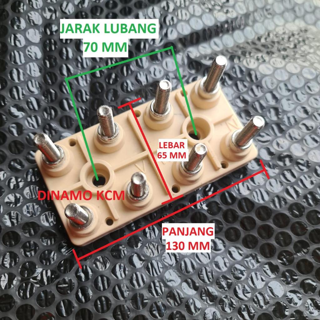Jual Terminal Generator Block 164/184 130mm*65mm jarak lubang 70mm ...