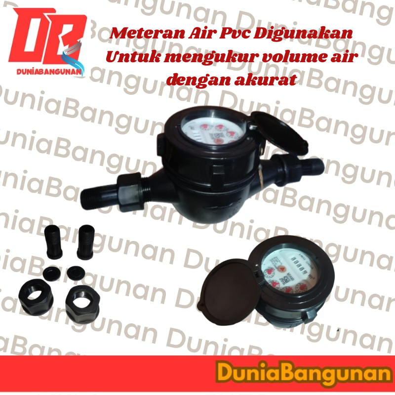 Jual Meteran Air PVC 1/2 Inch / Meteran Air PDAM PAM Water Meter ...