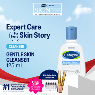 Cetaphil Gentle Skin Cleanser 125ml dengan Niacinamide, Glycerin dan Panthenol Sabun Pembersih Muka Untuk Segala Jenis Kulit