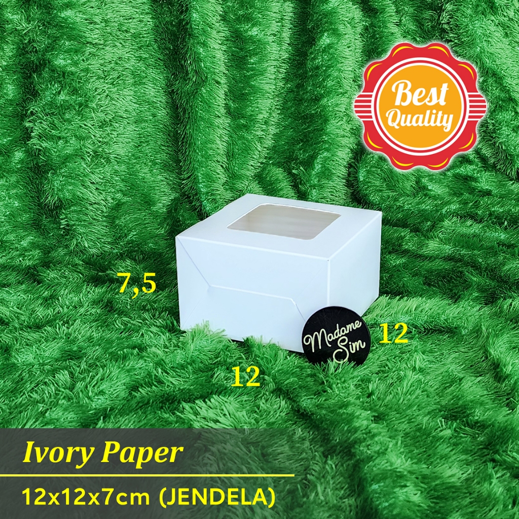Jual BOX IVORY - BOX SNACK LAMINASI - KOTAK CAKE ROTI 12x12x7 - JENDELA ...