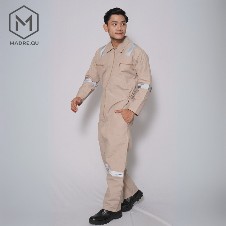 Jual Seragam Kerja Wearpack Safety Ripstop Kream – Baju Overall Proyek ...