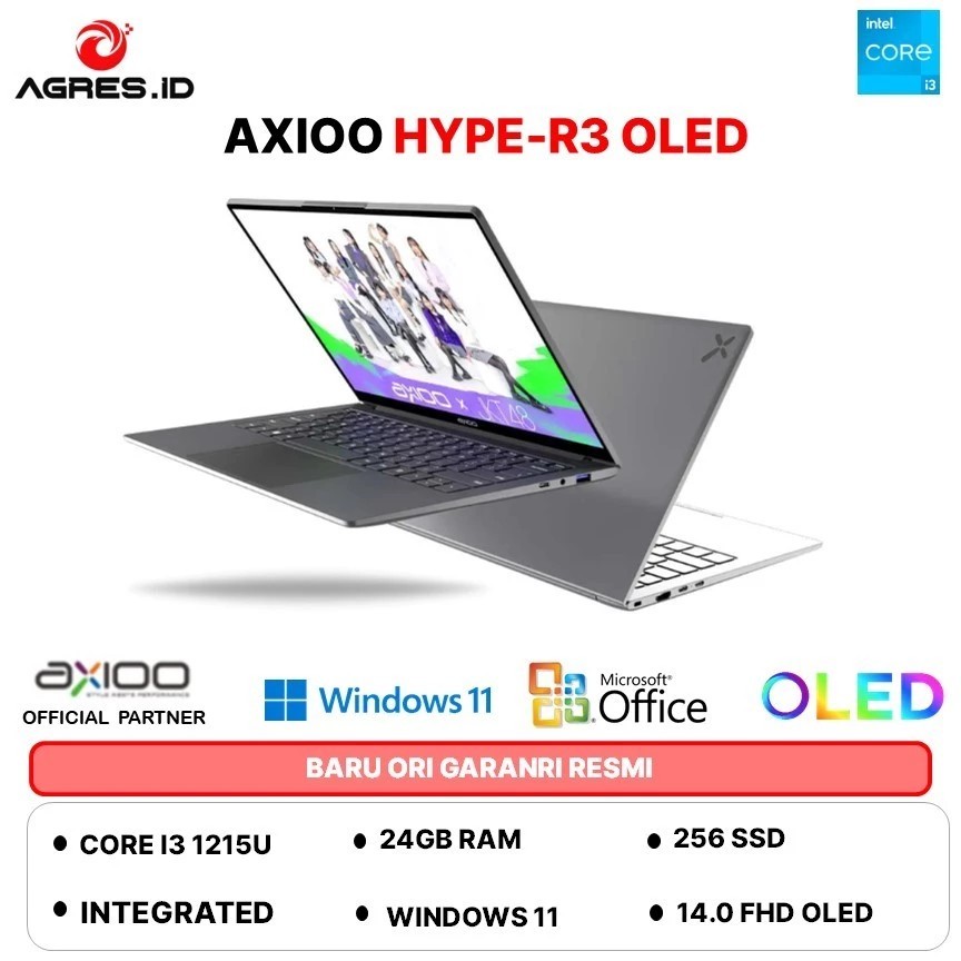 Jual AXIOO HYPE-R 3 OLED I3 1215 24GB 256GB W11 14.0FHD BLK (UNDER 1KG ...