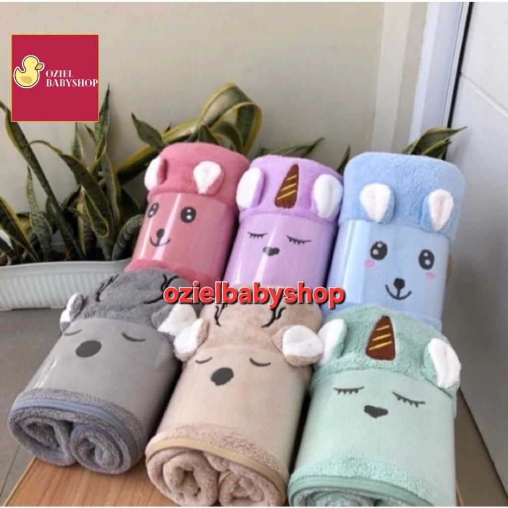 Jual Handuk bayi sarang lebah premium bahan microfiber karakter kuping ...