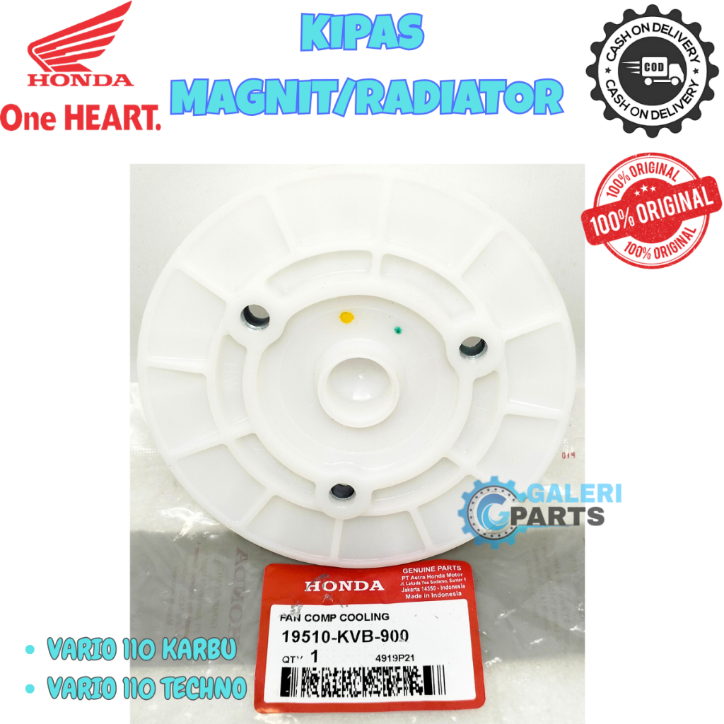 Jual ORIGINAL KIPAS RADIATOR KVB HONDA VARIO 110 KARBU VARIO 110 TECHNO ...