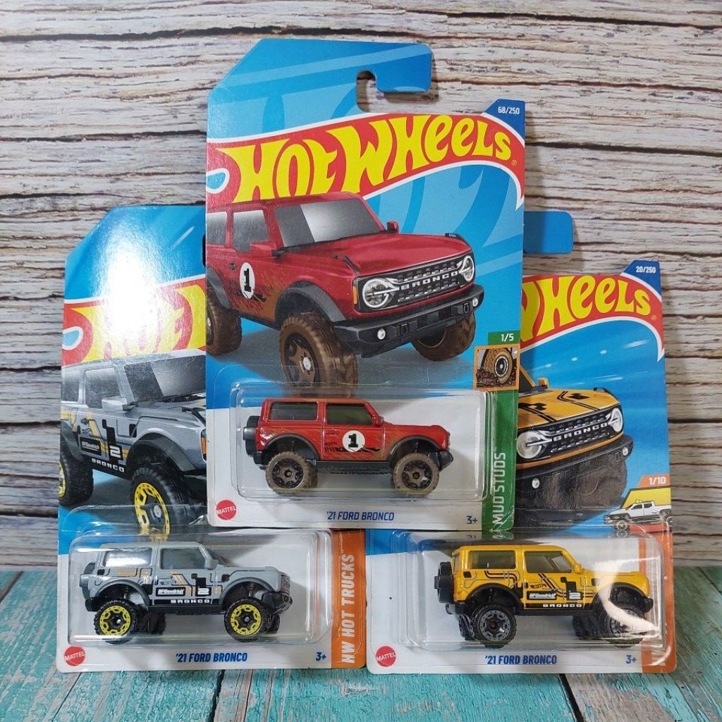 Hot Wheels – ´21 Ford Bronco – Mud Studs – Rood – Short Card – Schaal 1/5