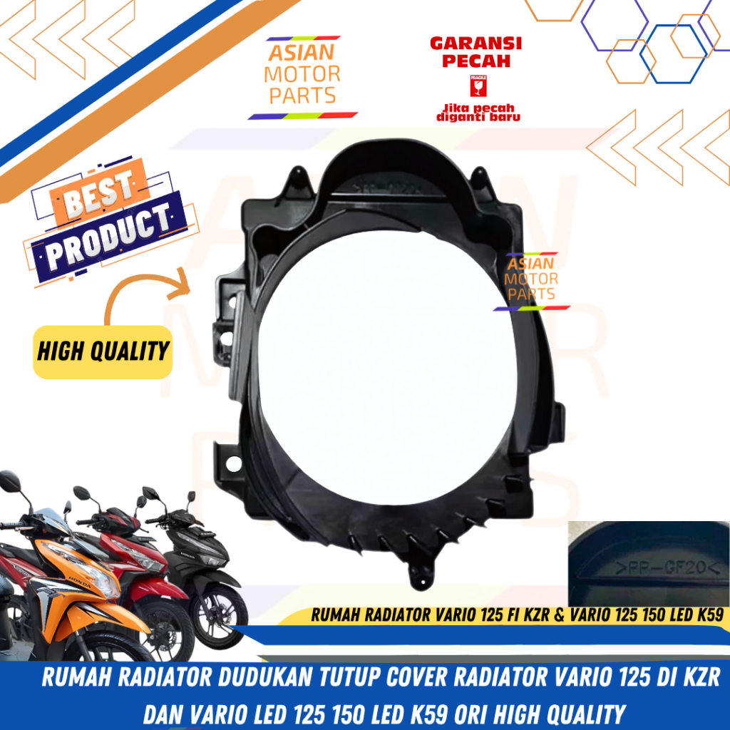 Jual Rumah dudukan radiator tutup cover radiator vario 125 kzr vario ...