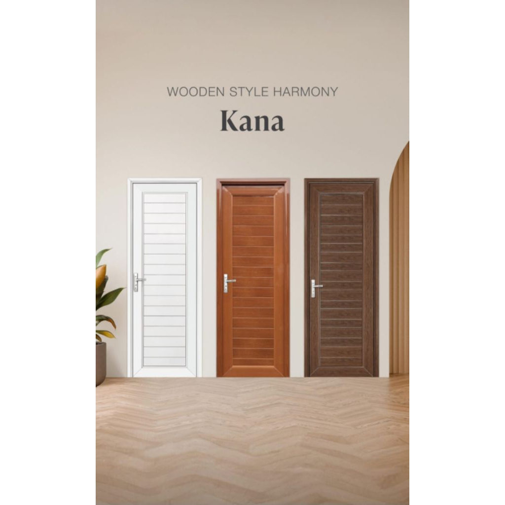 Pintu UPVC Eden Kana series dengan desain elegan anti rayap