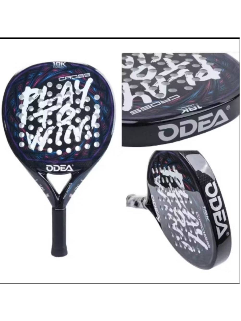 Jual Raket Padel ODEA CROSS 18K Carbon – Play To Win Pro Series (Ringan ...