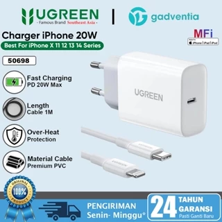 UGREEN Charger MFI iPhone 11 12 13 14 Pro Max USB Type C To Lightning PD Fast Charging 20w 30w 50698