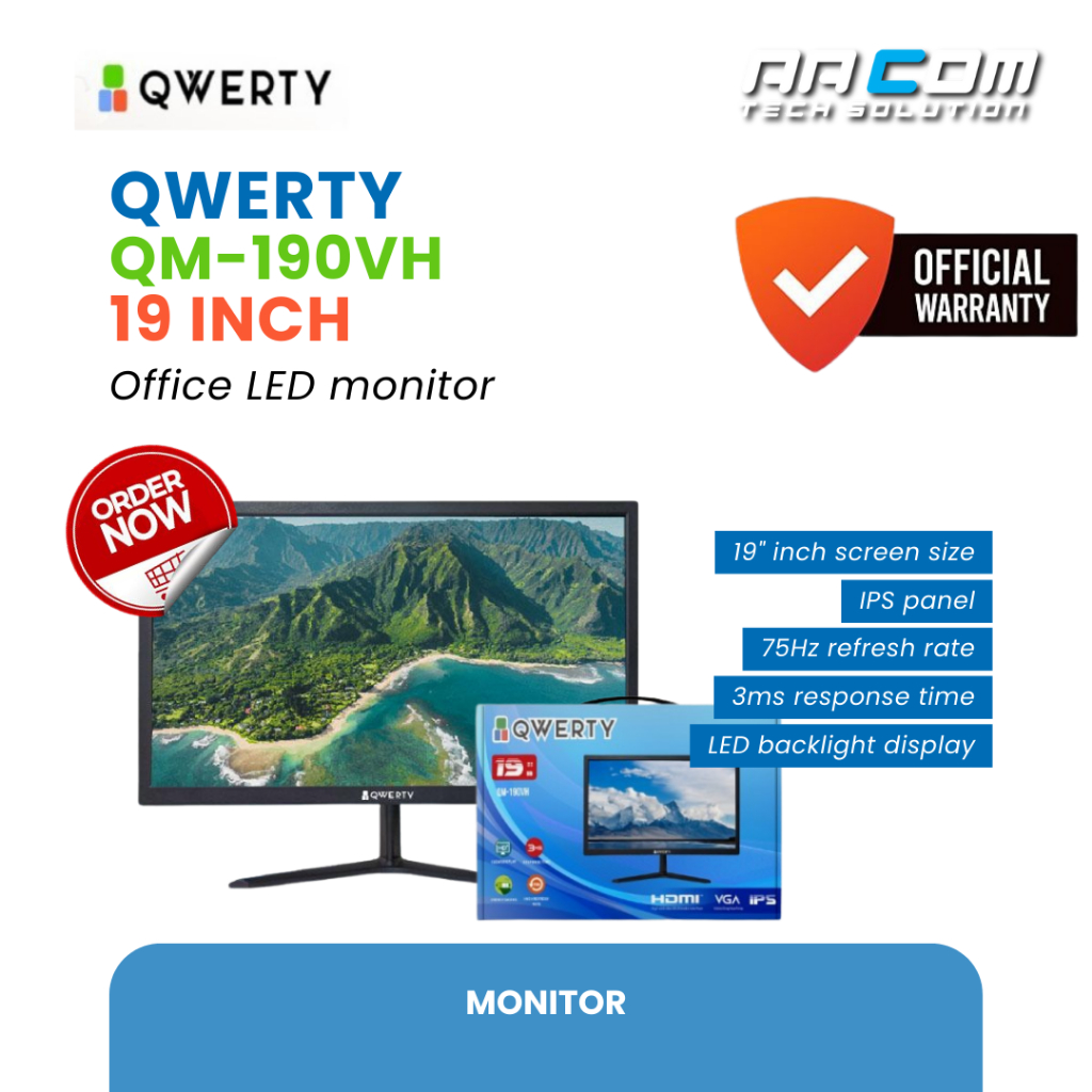 Jual MONITOR QWERTY QM-190VH 19