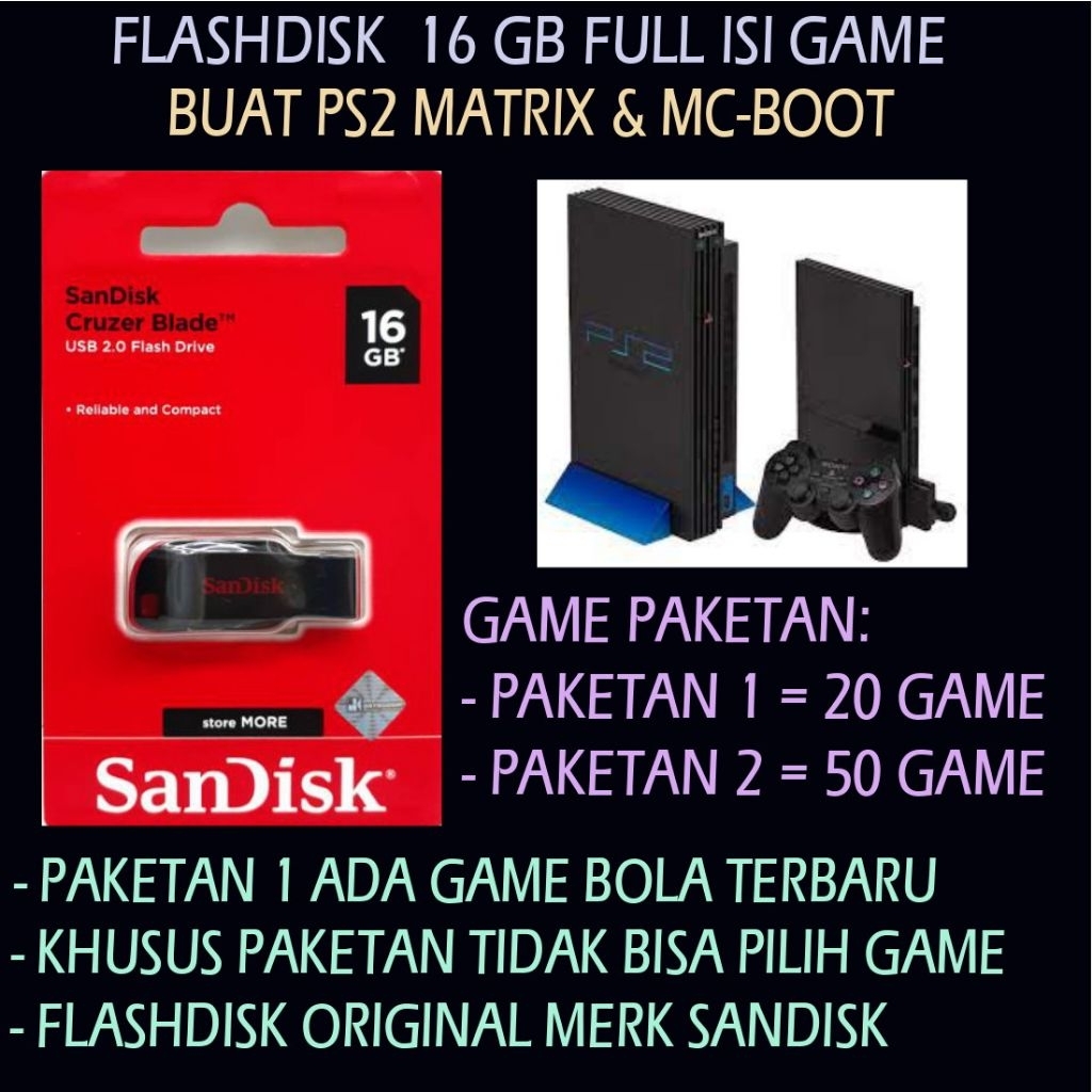 Jual Flash Disk PS2 - Paketan 20 dan 50 Judul Game | Shopee Indonesia