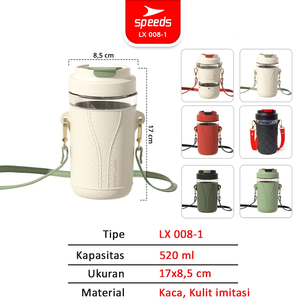 Jual SPEEDS Botol Minum Kaca Botol Infuse Water Botol Minum Anak Botol ...