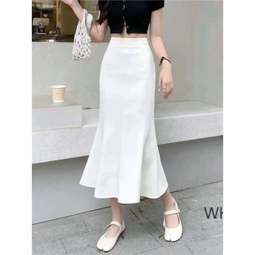 Rok Mermaid Skirt Maxi Midi Rok Panjang Duyung Scuba Premium Halus Lembut Jatuh Tanpa Jahitan