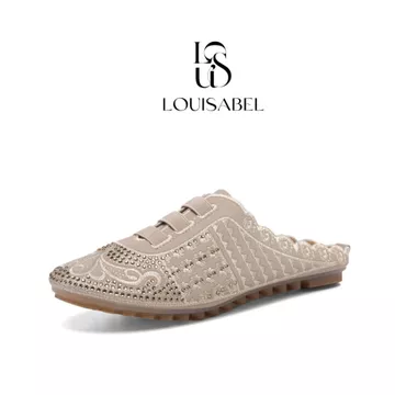 LOUISABEL Lace Ballerina Ribbon Sepatu Flat Shoes Loafer Wanita LSB JN337