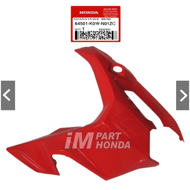 Jual 64501-K0W-N01ZC Cover R Fr Side Sayap Kanan Motor Honda ADV 150 ...