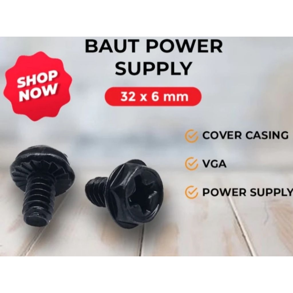 Jual Baut PSU Screw Baut Power supply Baut tutup Casing pc | Shopee ...