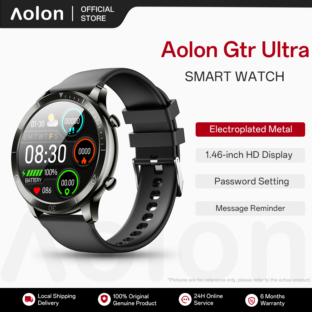 Aolon GTR Ultra Smartwatch Pria Running Pace Metal Case Smart Watch  Bluetooth Call IPS Display Health Monitoring