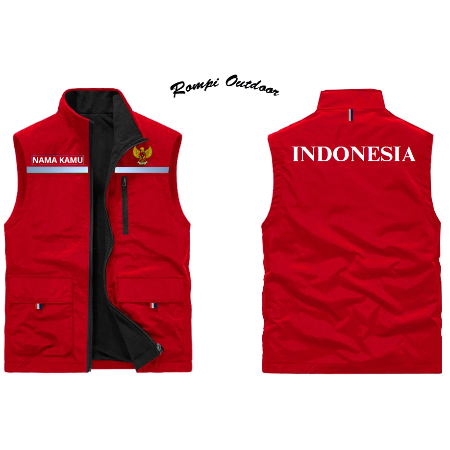 Jual Rompi Vest Pria Custom | Rompi Logo Garuda | Rompi Parasut Outdoor ...