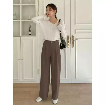 ARAJIWA Celana Kantor Wanita Petite Kulot Highwaist Anti Kusut Flowy Premium