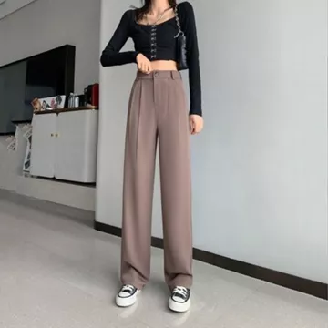ARAJIWA Celana Kantor Wanita Petite Kulot Highwaist Anti Kusut Flowy Premium