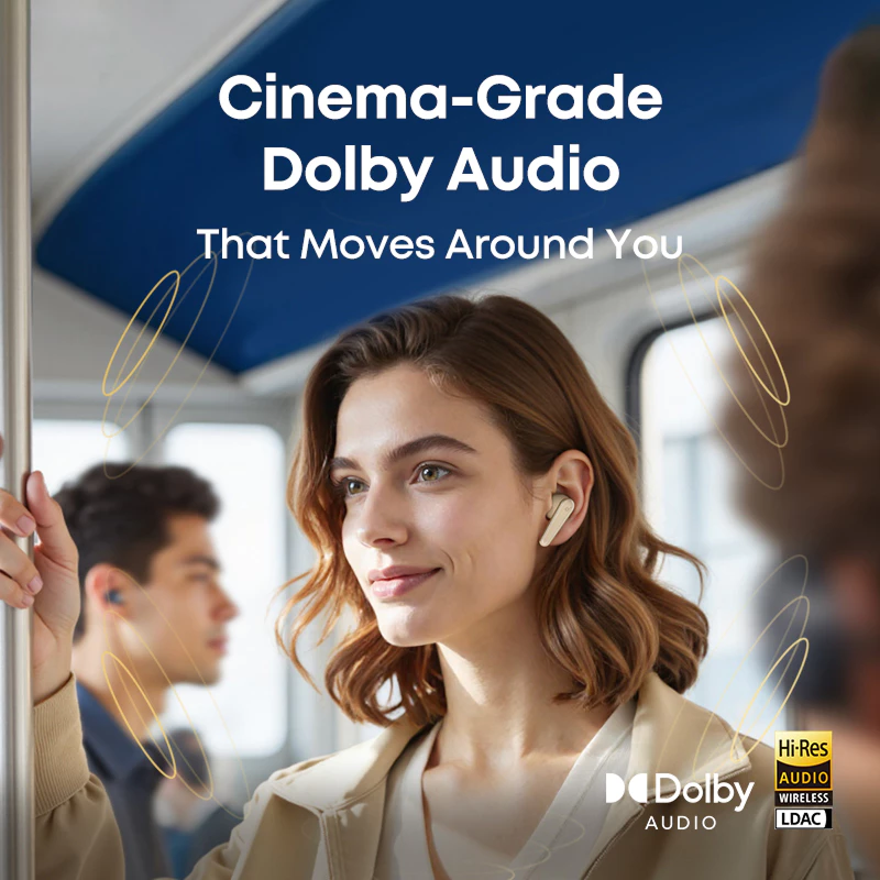 Soundcore Liberty 5 ANC by Anker, Noise-Cancelling Wireless Earbuds, 2x Stronger Voice Reduction, Real-Time Adaptive