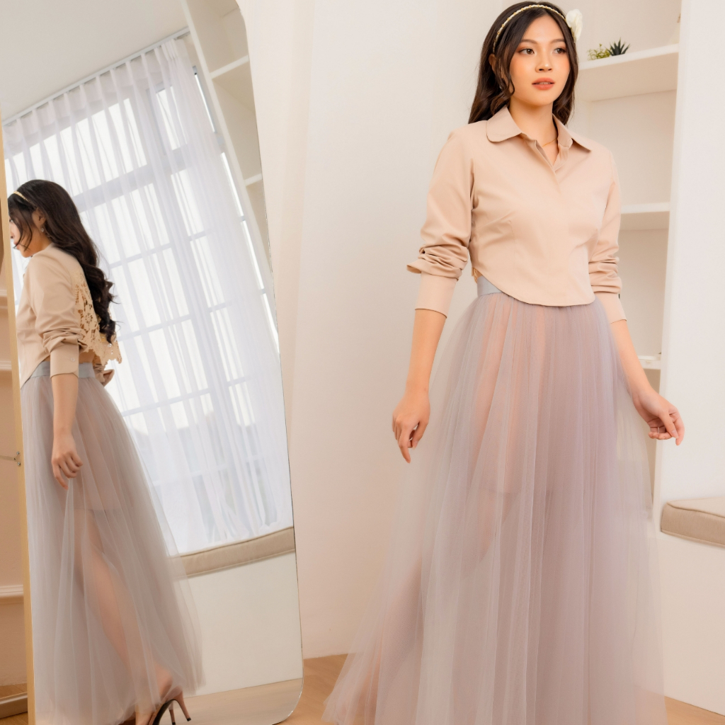 Jual Surin X Kallista Penny Tulle Skirt Wanita Rok Tutu Tulle 