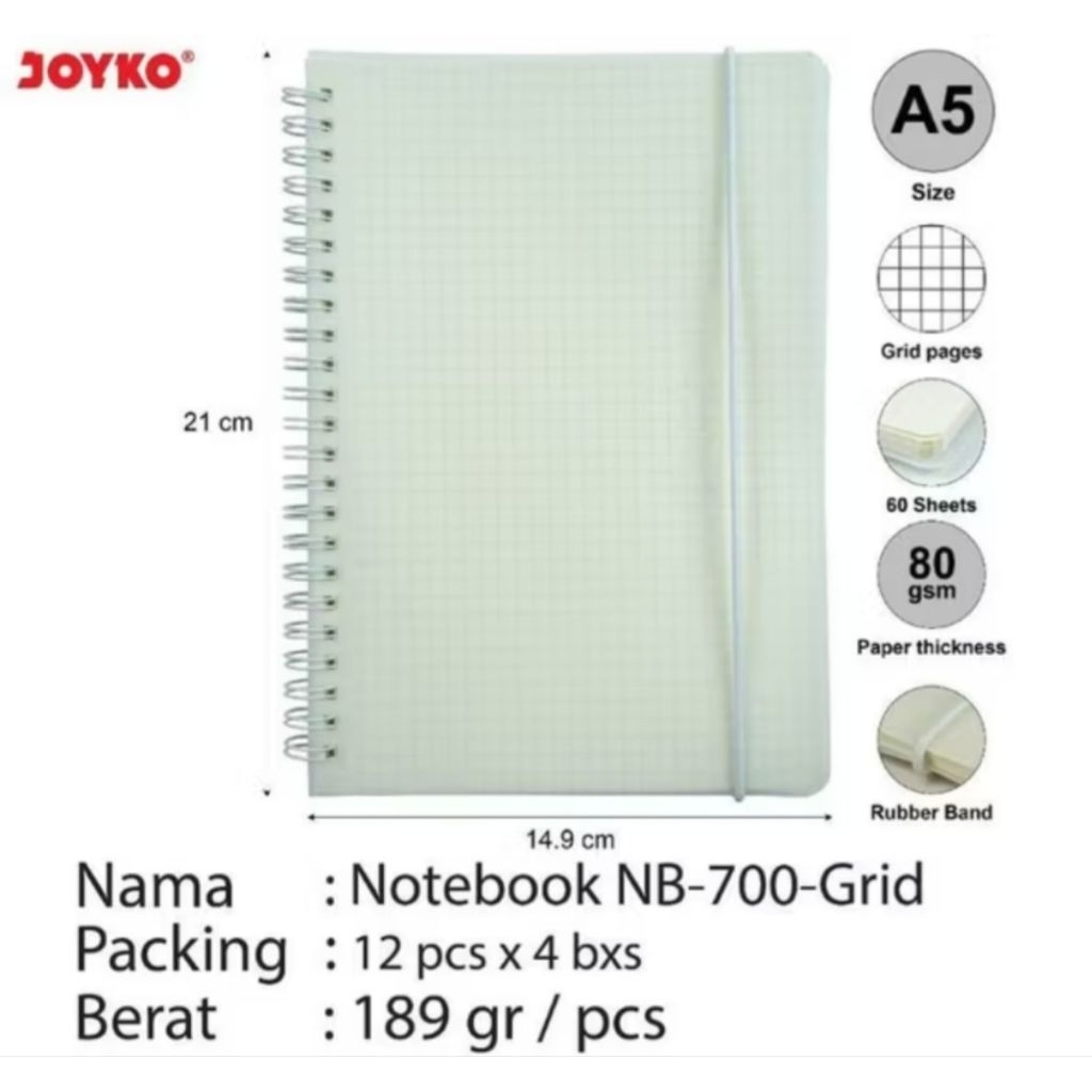 Jual Notebook NB-700 Grid ( harga tertera 2pcs 26000) | Shopee Indonesia