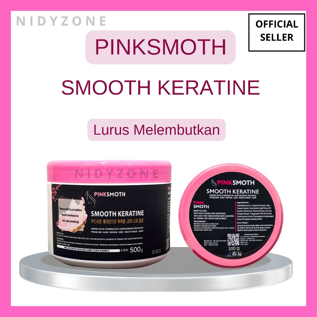 Jual [ FREE GIFT ] BPOM PINKSMOTH SMOOTH KERATIN MASKER RAMBUT KOREA ...