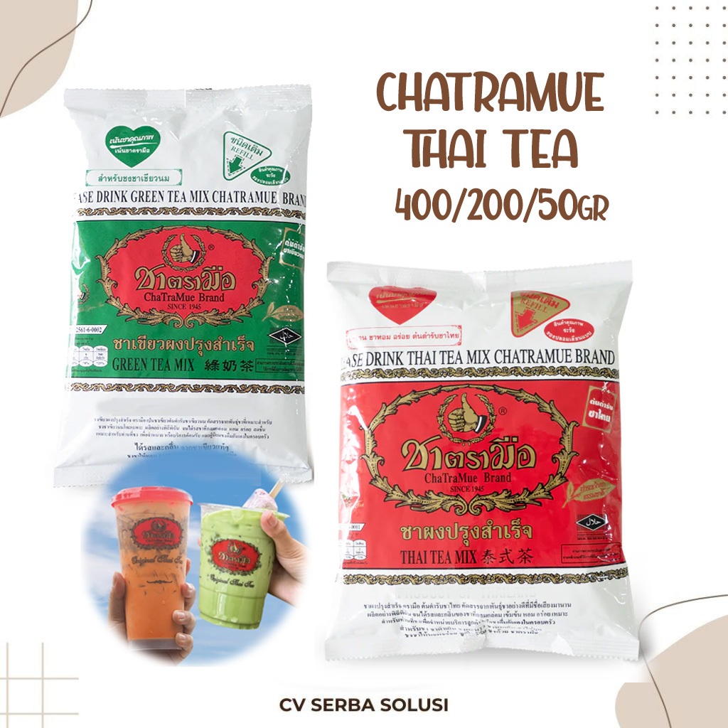 Jual Chatramue Thai Tea 400gr / 50gr - Thai Green Tea 200gr / 50gr ...