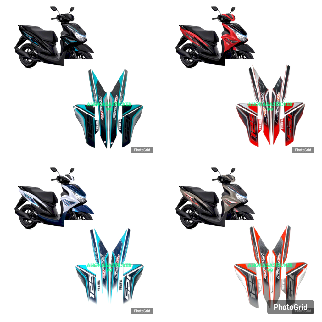 Jual sticker striping motor yamaha freego 125 2025 warna motor full ...