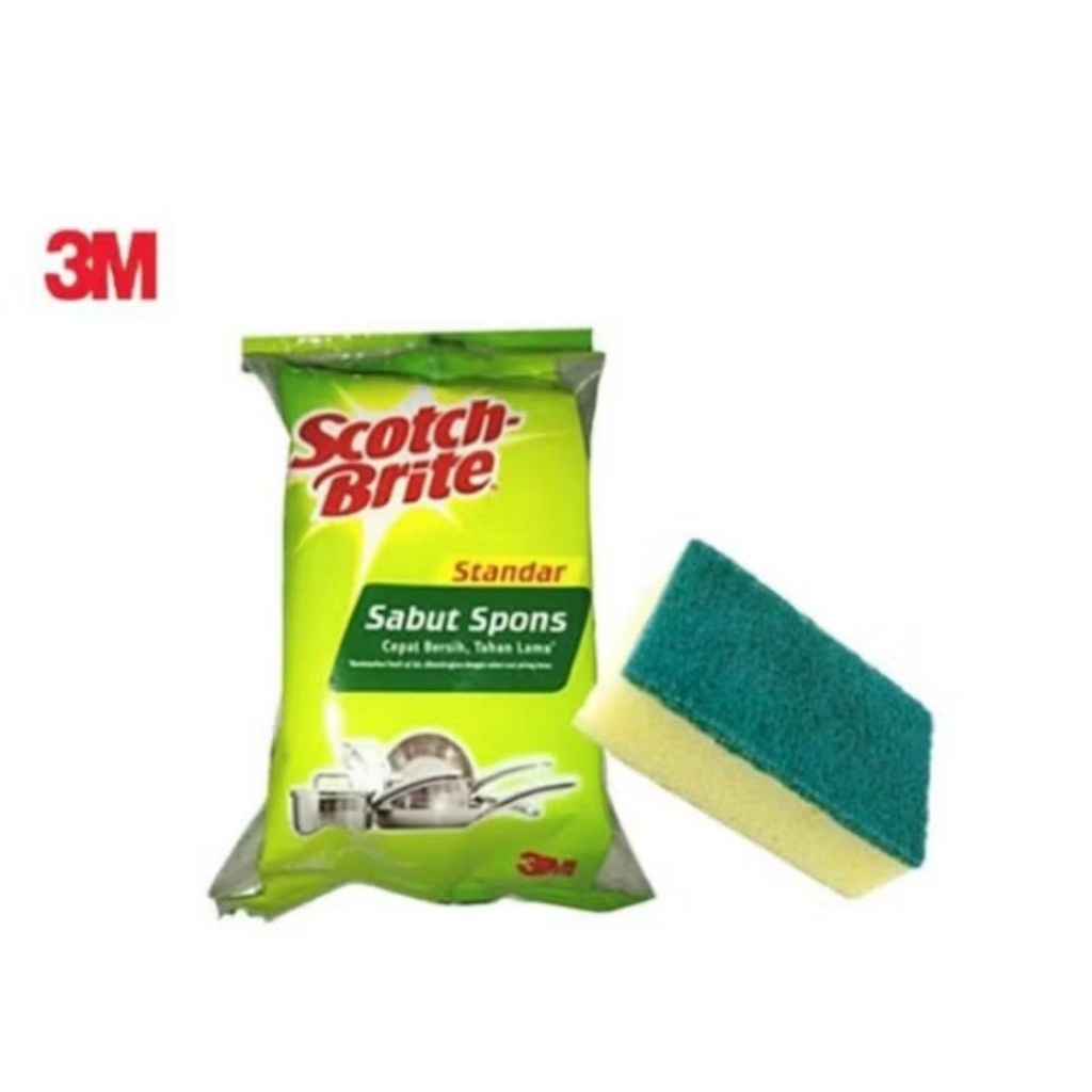 Jual Scotch Brite HIJAU T36 Basic Sabut Cuci Piring Sponge Spons ...