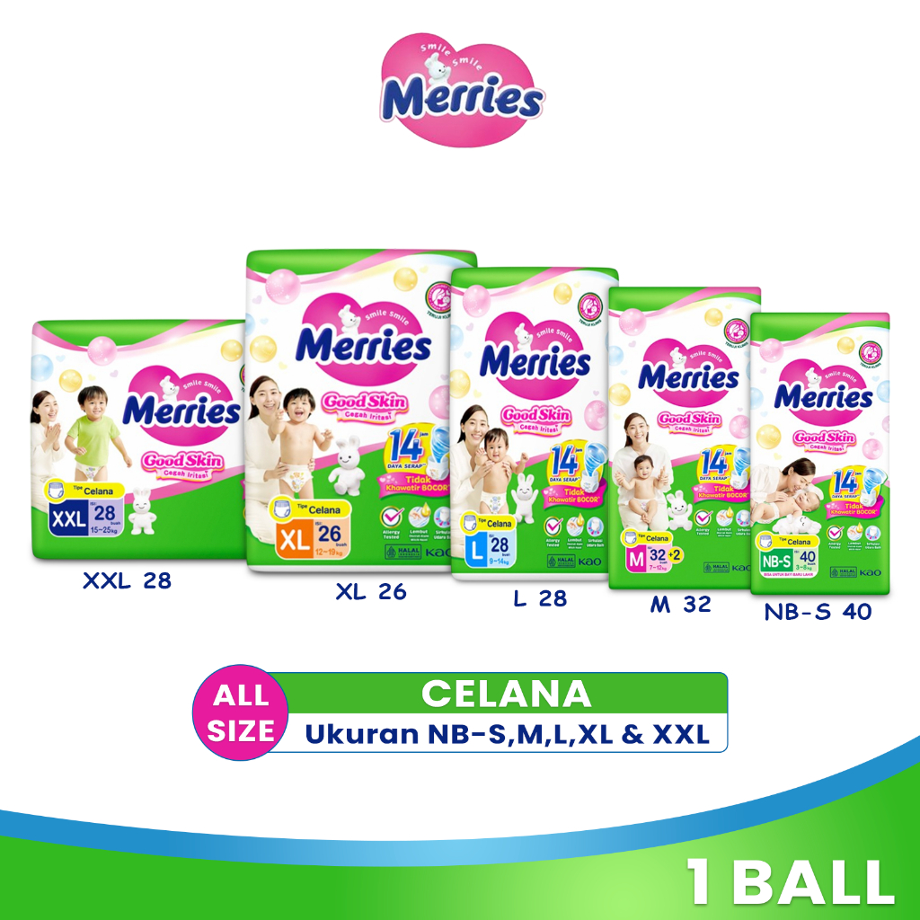 Jual Merries Good Skin Popok Bayi Celana All Variant | Shopee Indonesia