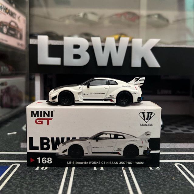 Jual Mini GT MINIGT NISSAN R35 LBWK no 168 White | Shopee Indonesia