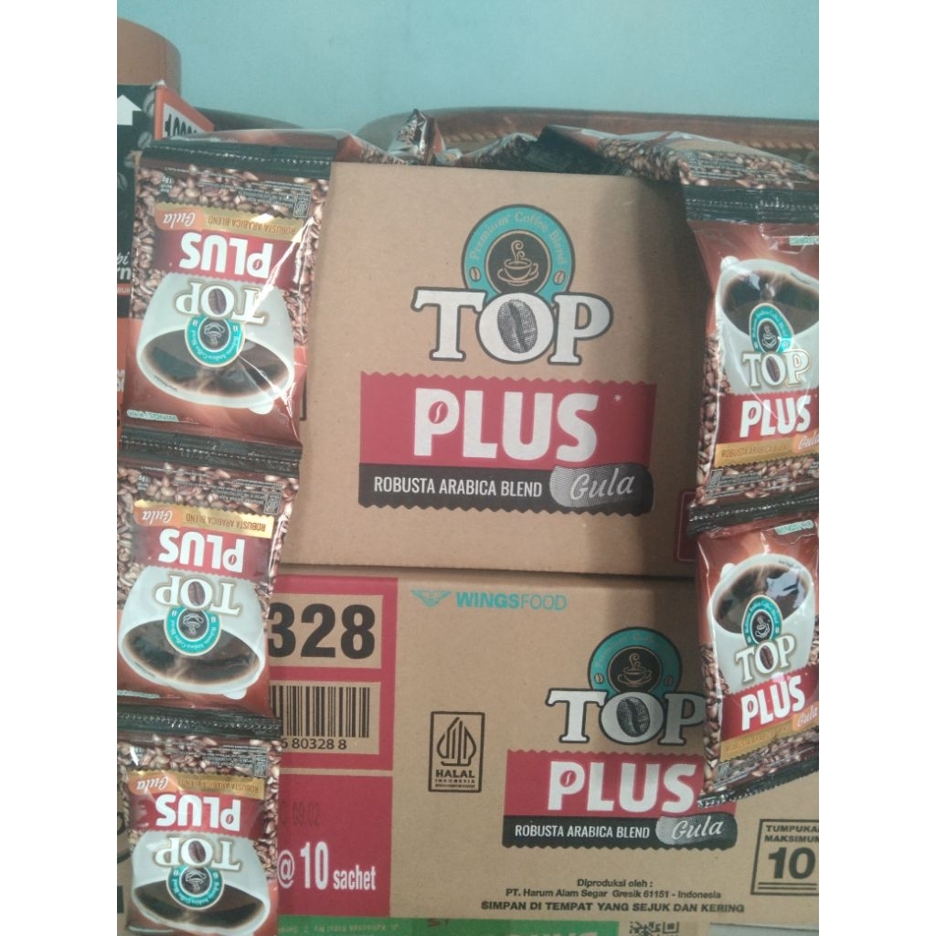Jual Top Kopi Plus gula 120pcs kemasan 18gr (1 dus) | Shopee Indonesia