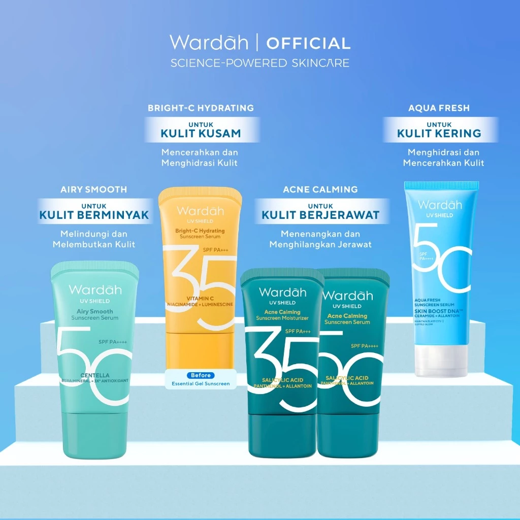 Wardah UV Shield Sunscreen Series SPF 35 dan SPF 50 untuk Perlindungan Kulit