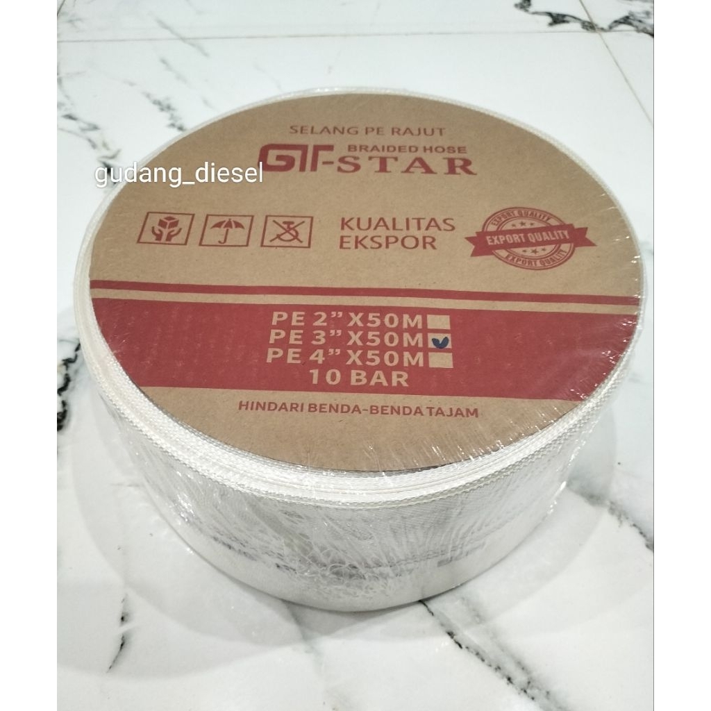 Jual Selang Air Rajut 3 inch 50 Meter GT-STAR (10 Bar) | Shopee Indonesia