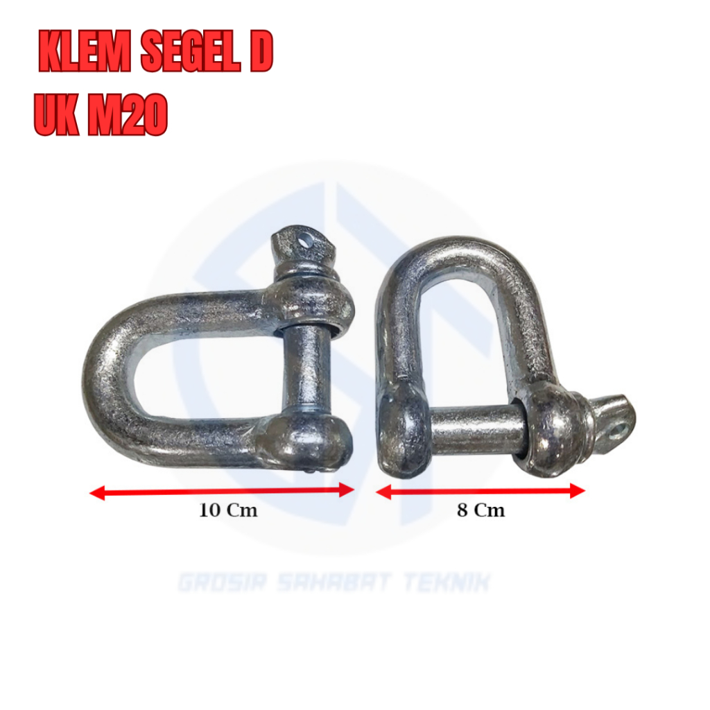 Jual Klem Segel D M20 Clamp Shackle 3/4 inch Penyambung Rantai Besi ...
