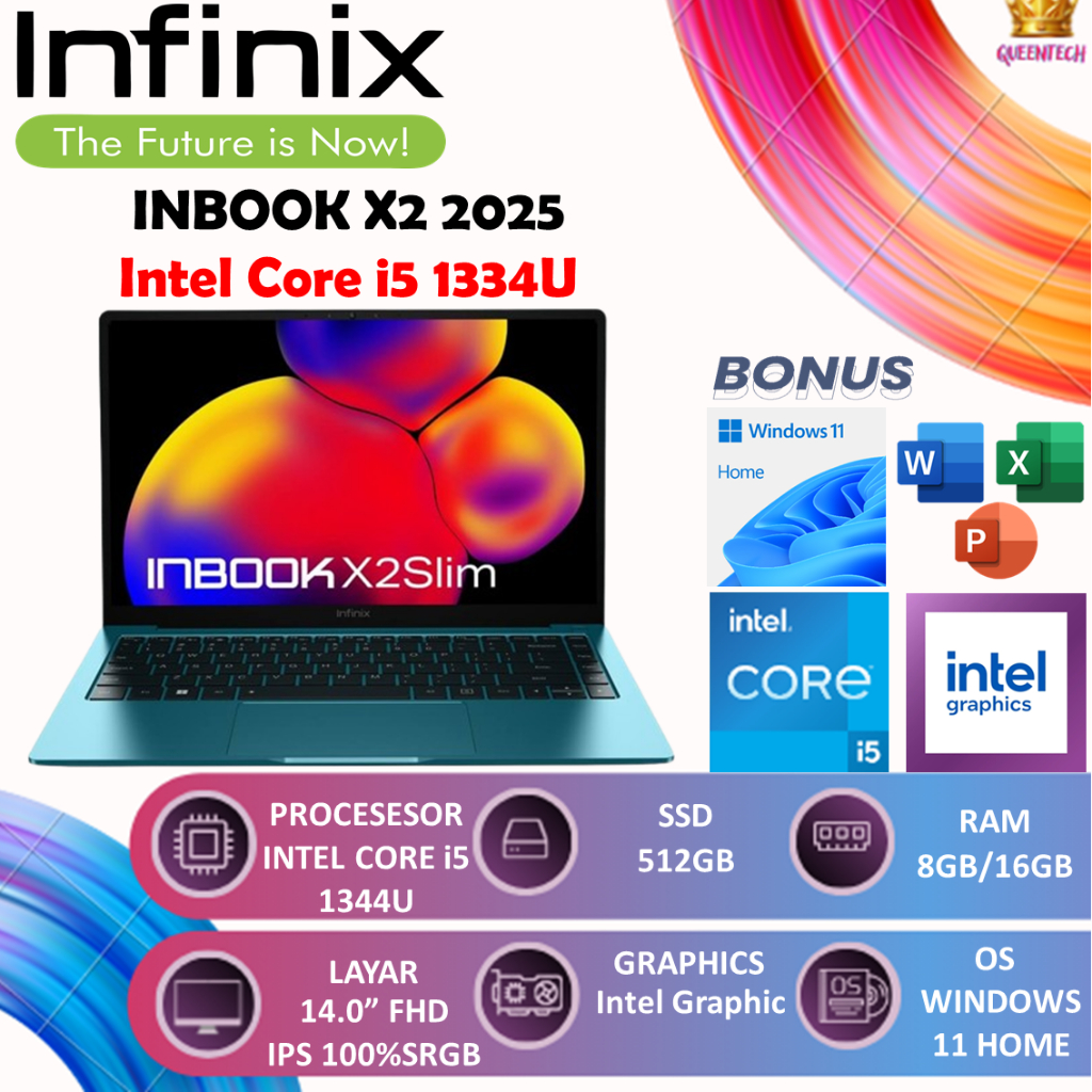 Jual Infinix INBOOK X2 2025 Intel Core i5 1334U [8GB/512GB] 14.0 FHD ...