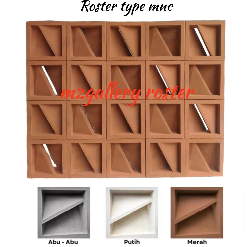 Jual Roster beton / dua sisi / motip mnc miring / roster merah / roster ...