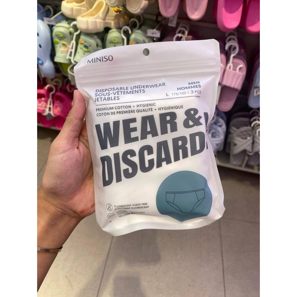 Jual Miniso - Disposable Underwear Men Travel CD get 3pcs | Shopee ...