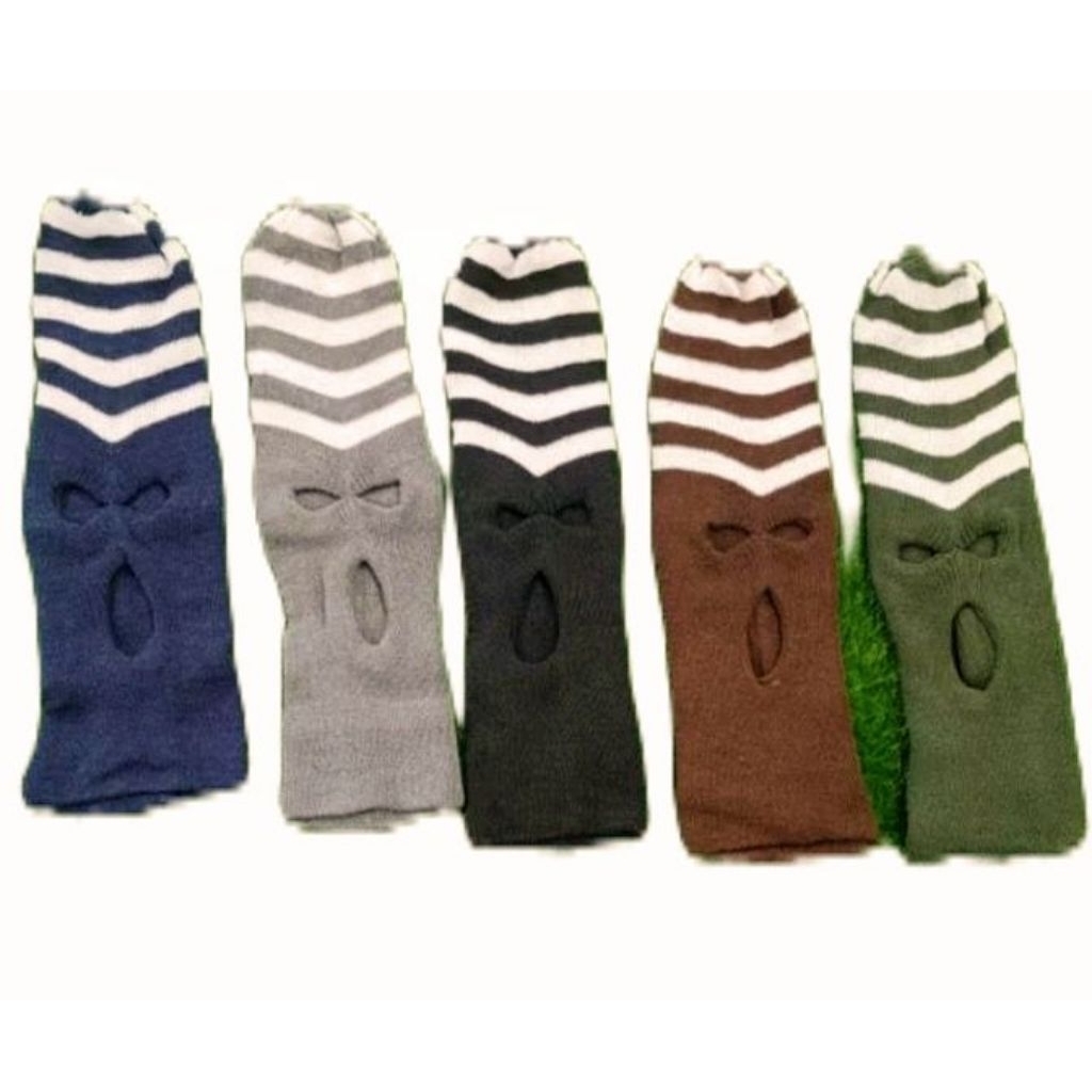 Jual kupluk rajut masker ninja lubang 3 beanies topeng sebo maling topi ...