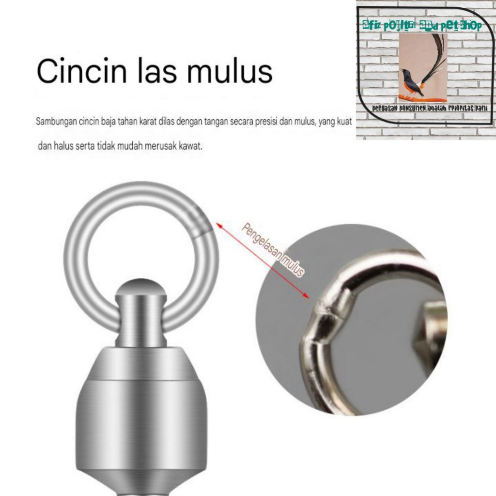 Jual SWIVEL KILI-KILI UNTUK PENYAMBUNG RANTAI KAKI BURUNG | Shopee ...