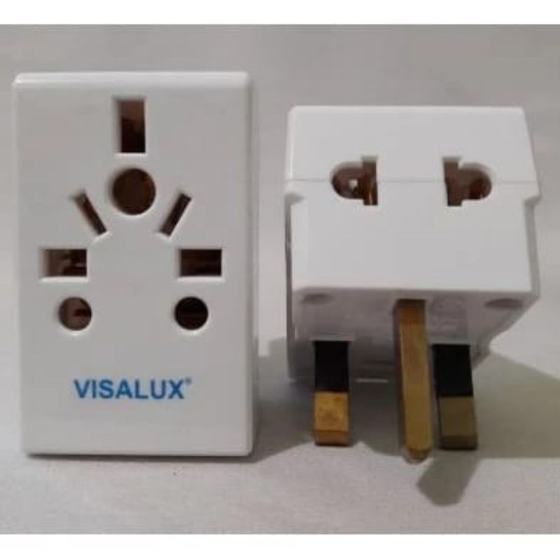 Jual VKA7196 STEKER UNIVERSAL 3 PIN VISALUX STEKER SERBAGUNA KAKI 3 ...