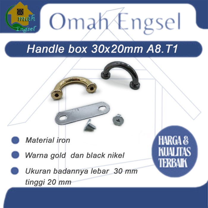 Jual Handle box 30x20mm A8.T1 Tarikan knob kotak box Gagang laci gawang ...