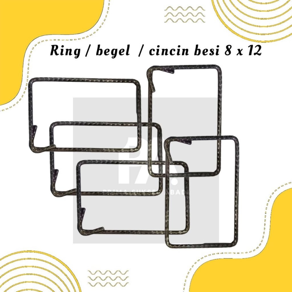 Jual [Ekonomis] Besi Begel 8 x 12 cm | Besi cincin | Reng Besi | Besi ...