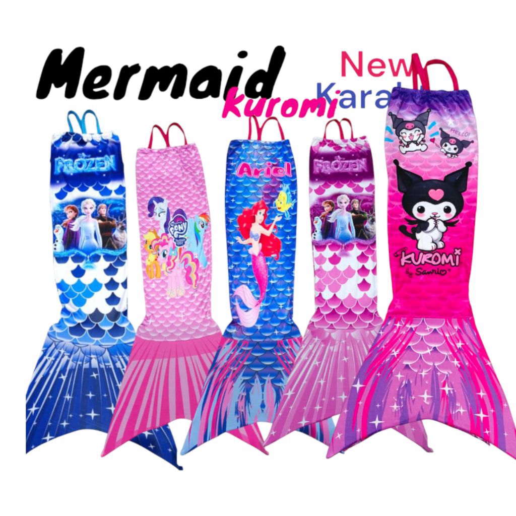 Jual (BISA COD) KOSTUM MERMAID ANAK MOTIF KARTUN MURAH BERKUALITAS ...