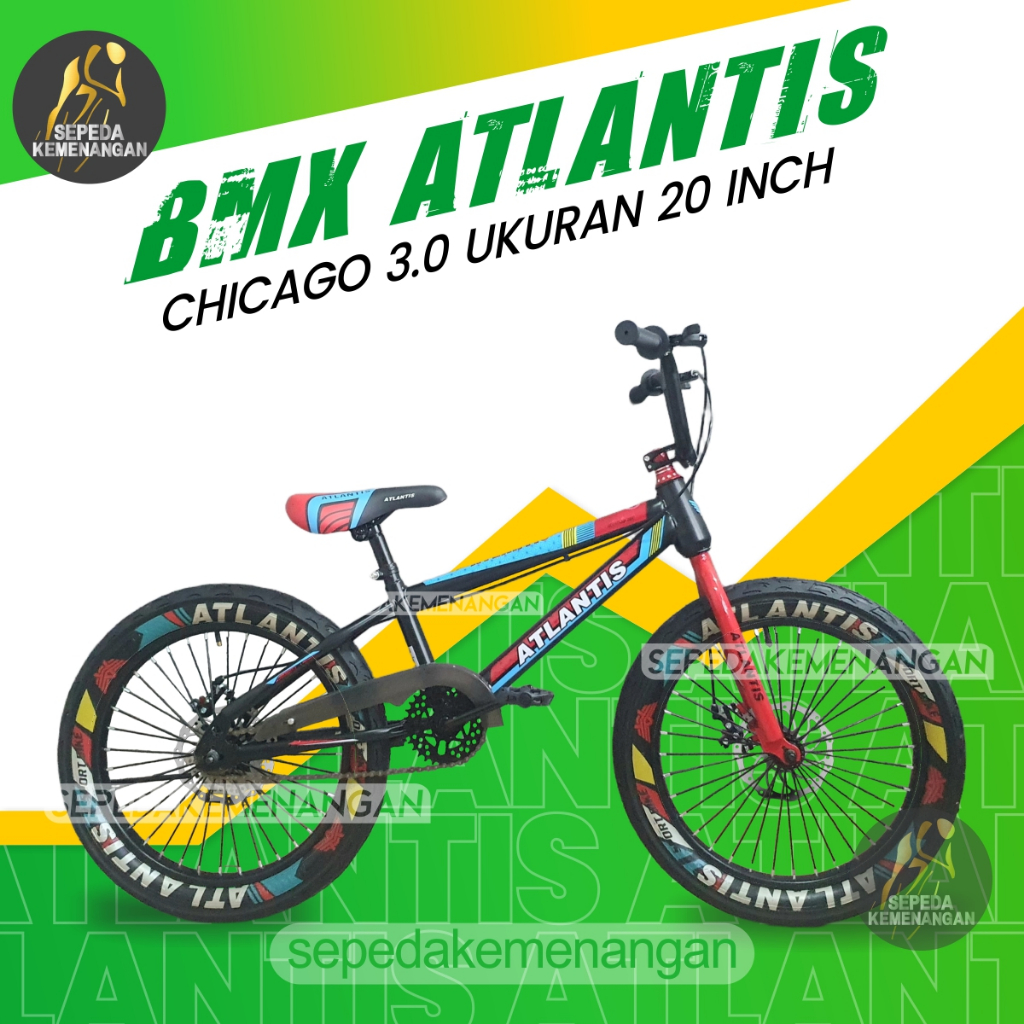 Jual SEPEDA BMX ATLANTIS CHICAGO BAN JUMBO 3.0 UKURAN 20 INCH | Shopee ...