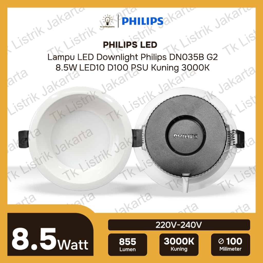 Jual Lampu LED Downlight Philips DN035B G2 8.5W LED10 D100 PSU | Shopee ...